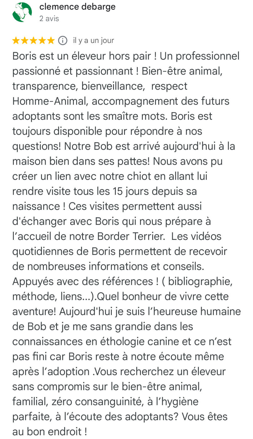 d'Hixa's Stories - Pourquoi les avis et témoignages sont la transparence de l éthique de l éleveur ?