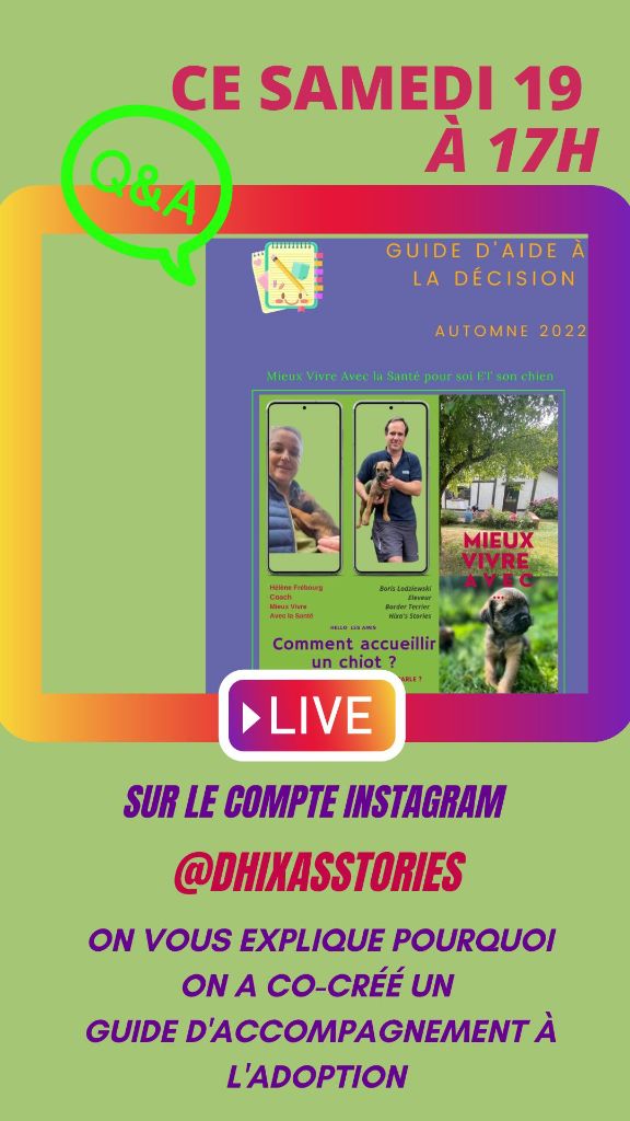 d'Hixa's Stories - Ce samedi 19 novembre à 17heures, live sur Instagram